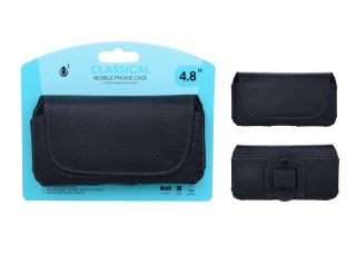 BB103 Leather Belt Case for mobiles, 5.0', Black