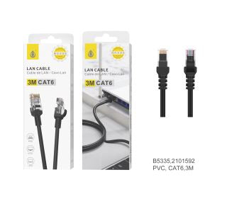 B5335 RJ45 Network LAN Cable, CAT6, 3M, Black