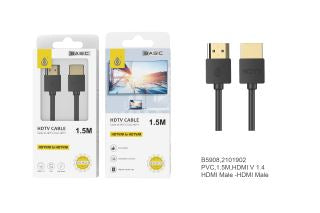 B5908 HDMI HDTV 4K Cable 1080P, 1.5M, Black