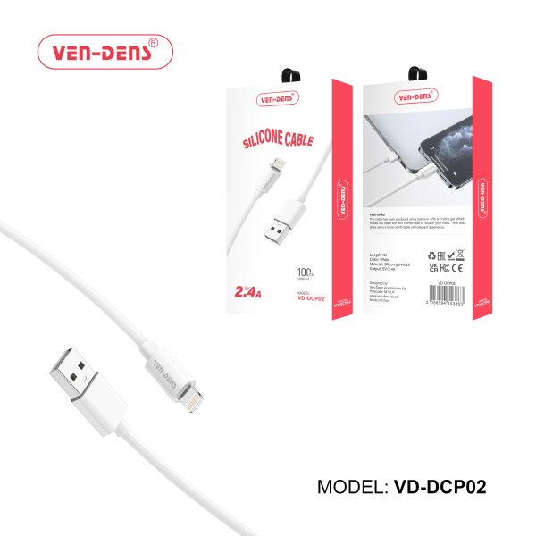 Silicone USB A To Lightning Charging Cable