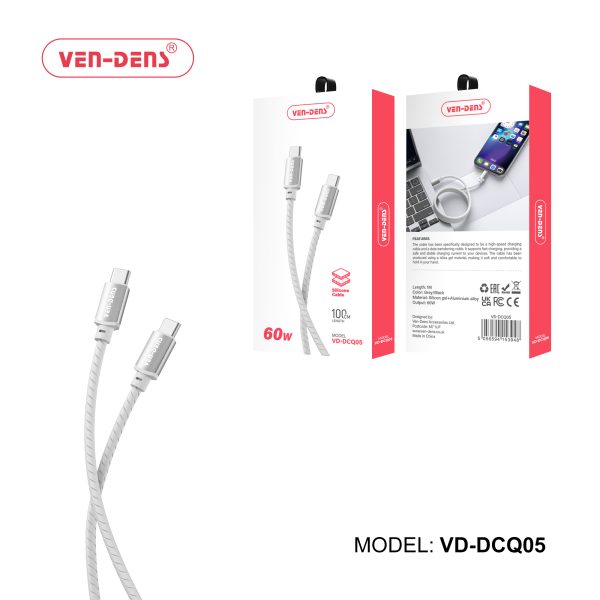 60W Silicone Cable USB C To TYPE C Cable