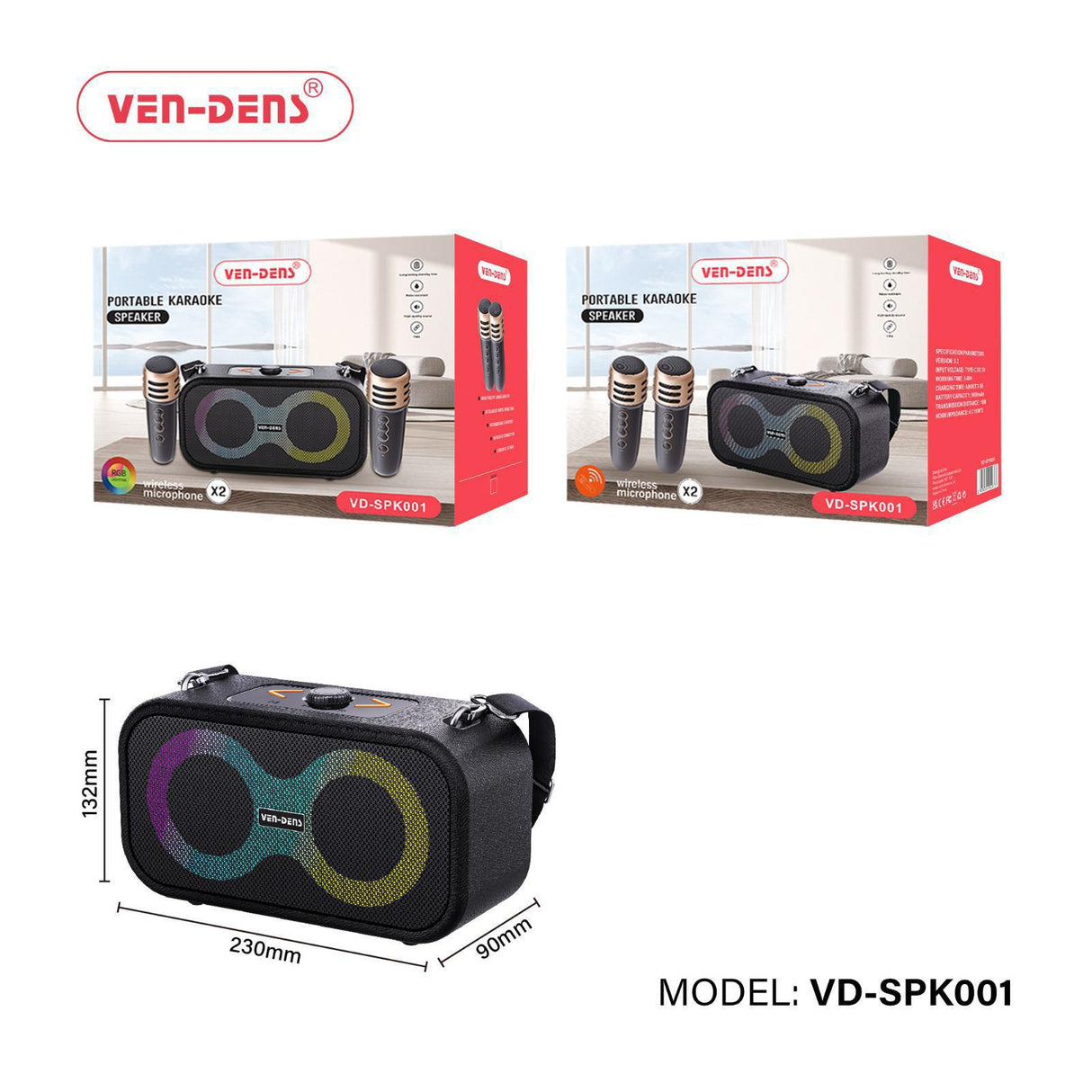 PORTABLE KARAOKE SPEAKER (SPK001)