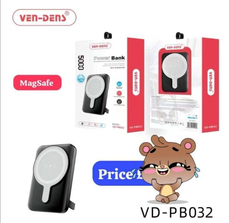 Power Bank 5000mAh 15w wireless powerbank with stand (built-in smart chip)