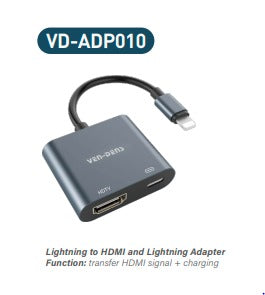 Lightning to HDTV Adapter With PD Port