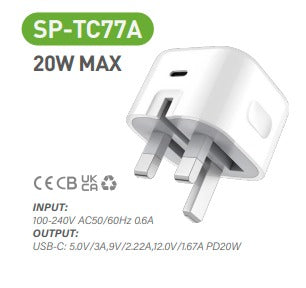 PD 20w Fast Charger Folding Plug (SP-TC77A)