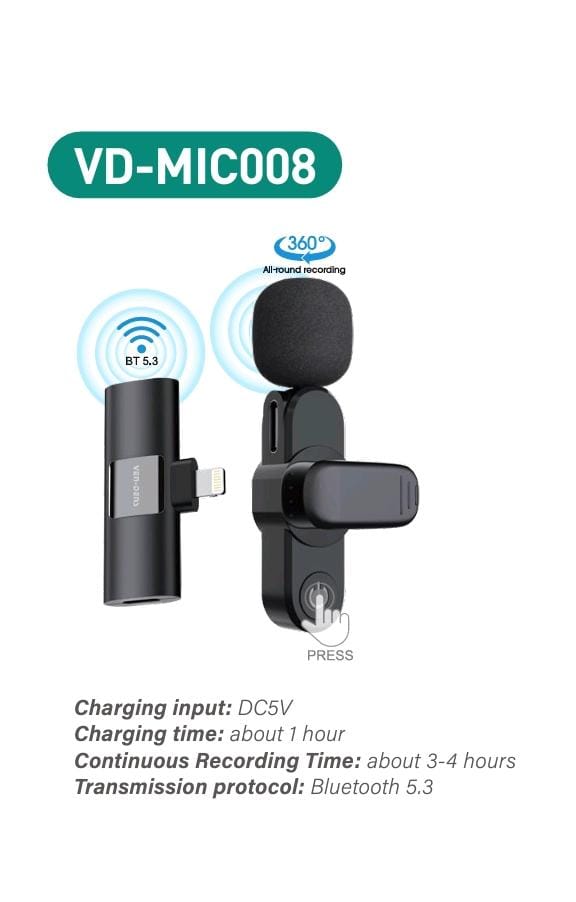 Wireless Microphone Lightning Plug