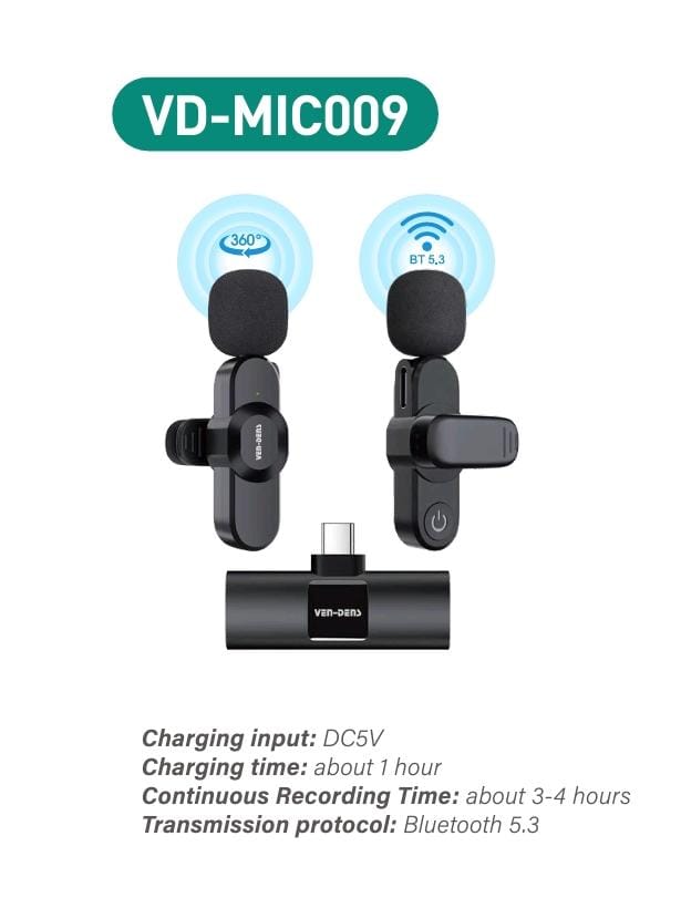 Wireless Dual Microphone Type C Plug