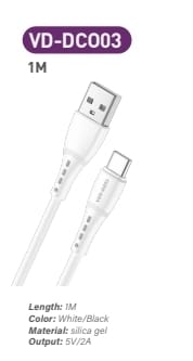 2A 5V Silicone Cable USB A To TYPE C Cable