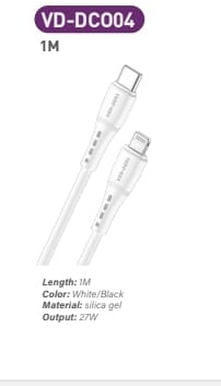 27W Silicone USB C To Lightning Charging Cable