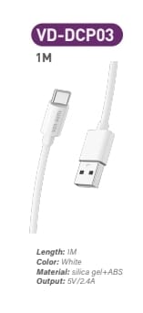 Silicone Cable USB A To TYPE C Cable