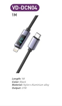 27W USB C To Lightning Charging Cable