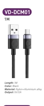 2A 5V Charging Cable USB A To Micro USB Cable
