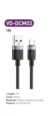 18W Cable USB A To TYPE C Cable