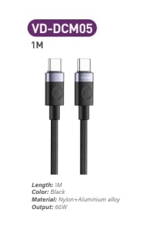 60W Cable USB C To TYPE C Cable