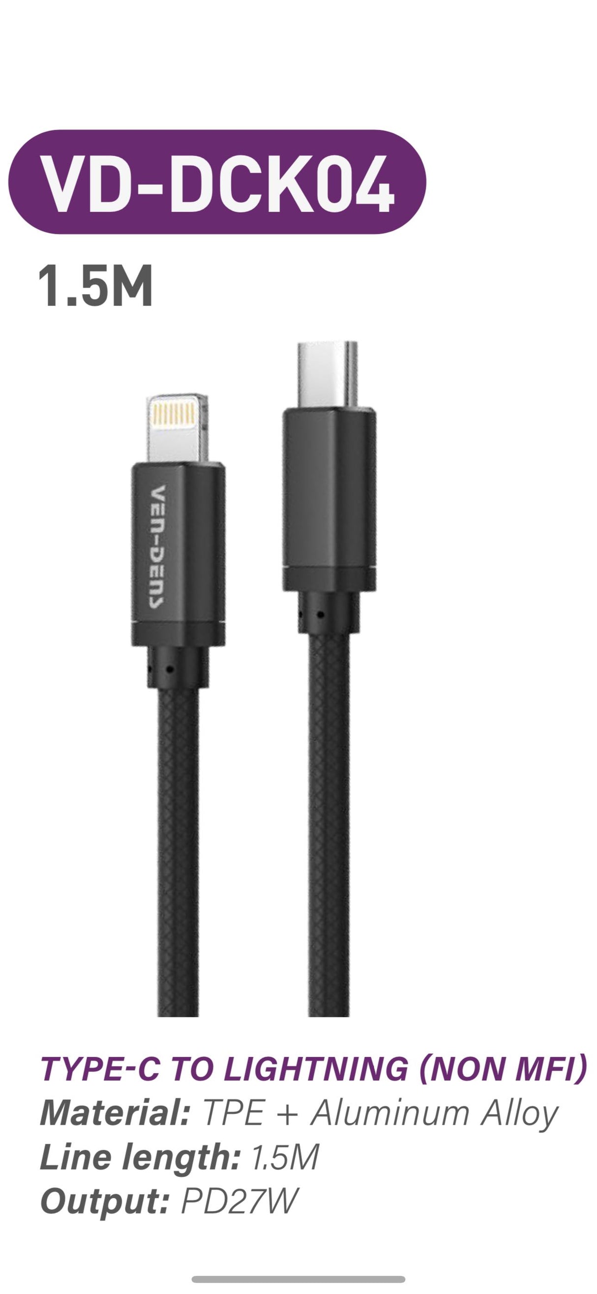 Data Sync & Fast Charging Cable USB C To Lightning Cable