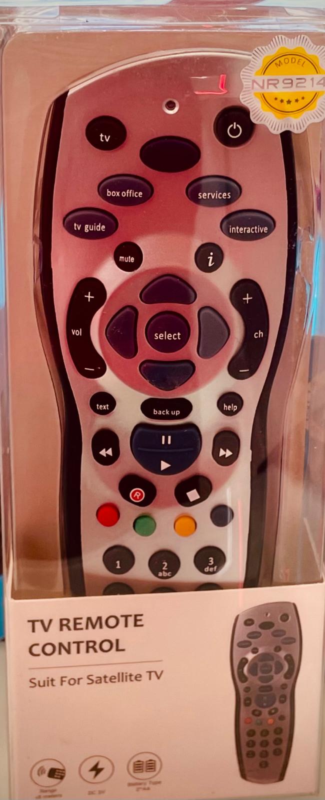 NR9214 Universal Remote Compatible with Sky TV Box, Silver
