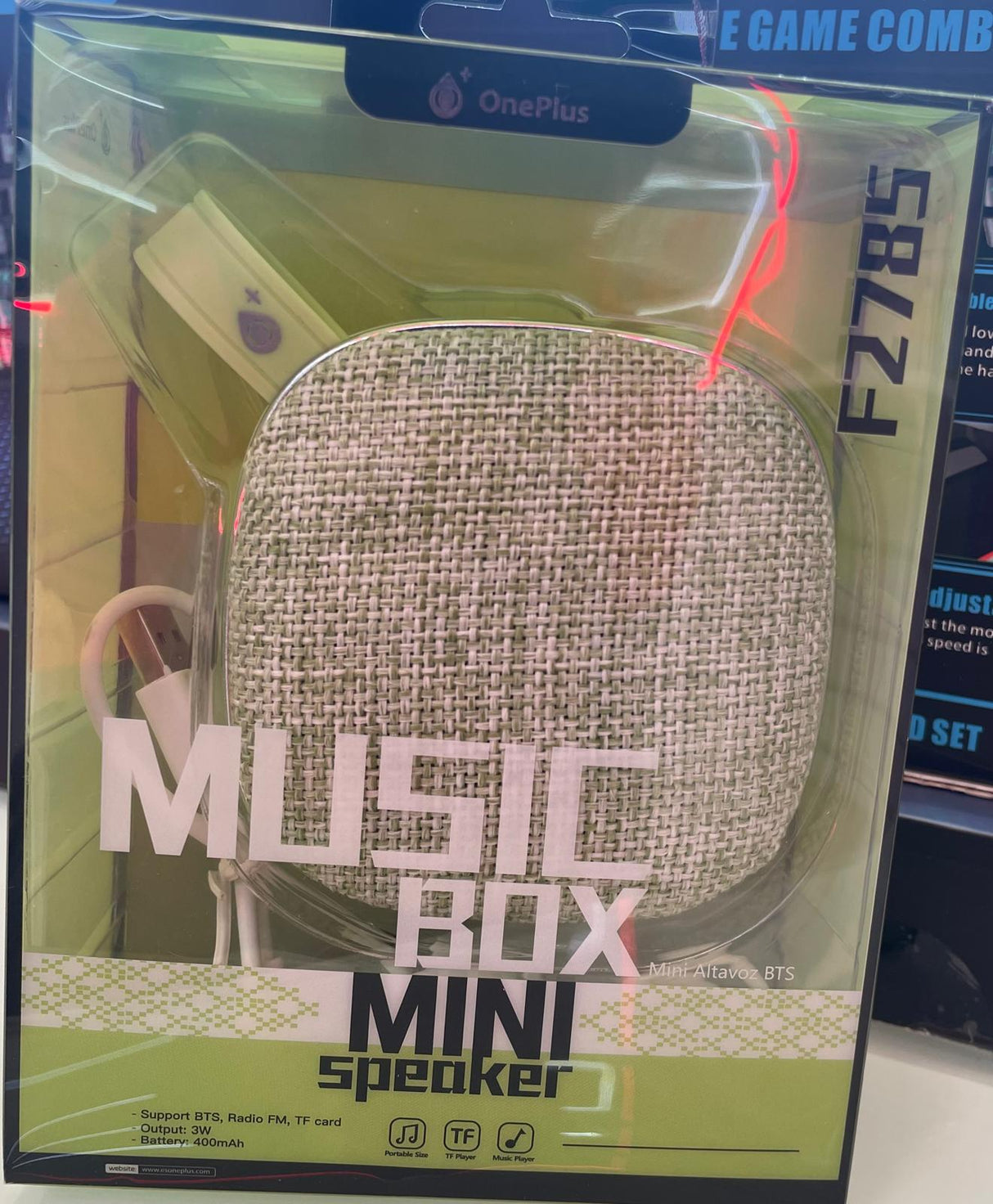 F2785 BLUETOOTH MUSIC BOX SPEAKER WITH FABRIC FINISH, 3W FM / TF CARD, GREEN