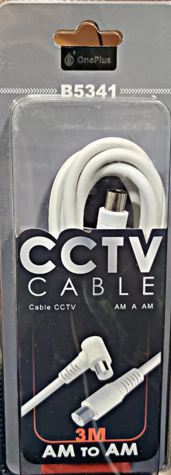 B5341 CCTV Cable AM to AM, 3M, White