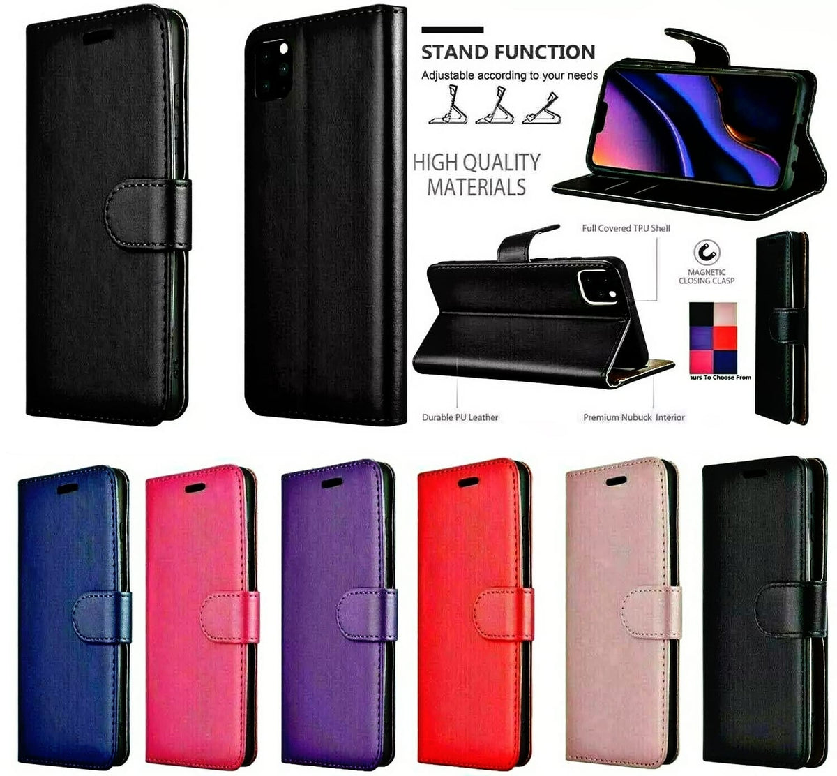 WALLET CASES FOR ALL PHONES / WHATSAPP US FOR QUANTITY & MODEL