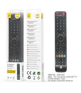 NR9100 Universal Remote Controller for LCD/LED TV, Black