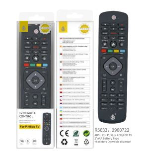 R5633 Universal TV Controller for Philips, Black