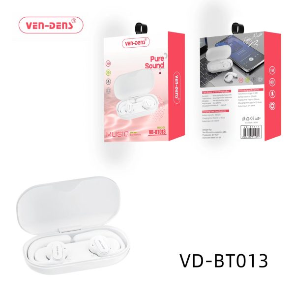 Tws Pure Sound Music Earphones Wireless 5.3 Bluetooth Earbuds (BT013)