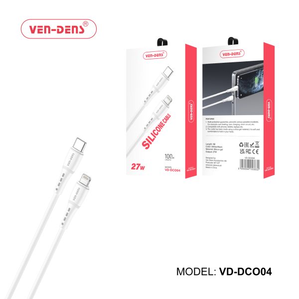 27W Silicone USB C To Lightning Charging Cable