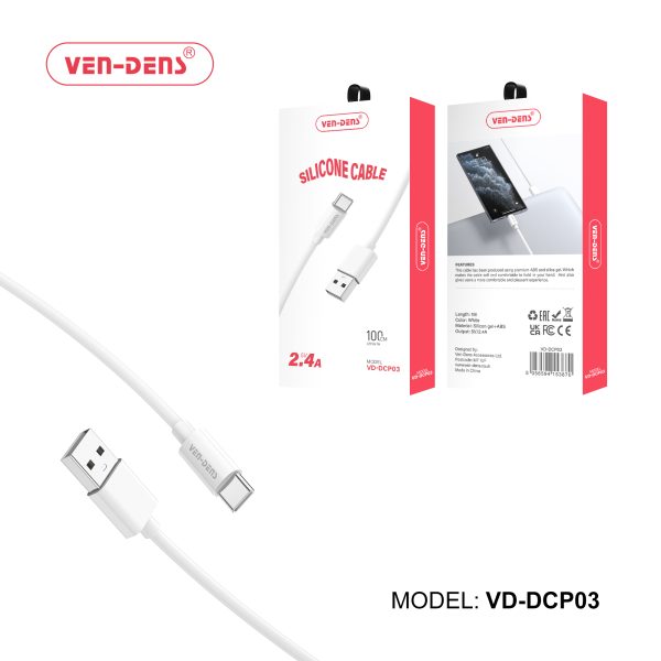 Silicone Cable USB A To TYPE C Cable