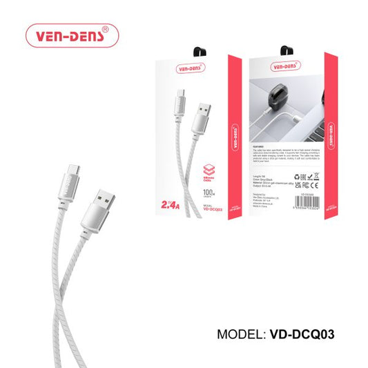 2.4A 5V Silicone Cable USB A To TYPE C Cable