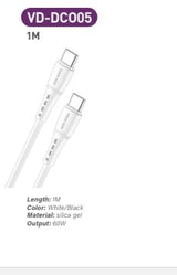 60W Silicone Cable USB C To TYPE C Cable