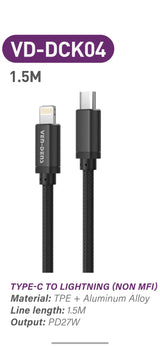 Data Sync & Fast Charging Cable USB C To Lightning Cable