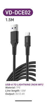Data Sync & Fast Charging Cable USB A To Lightning Cable