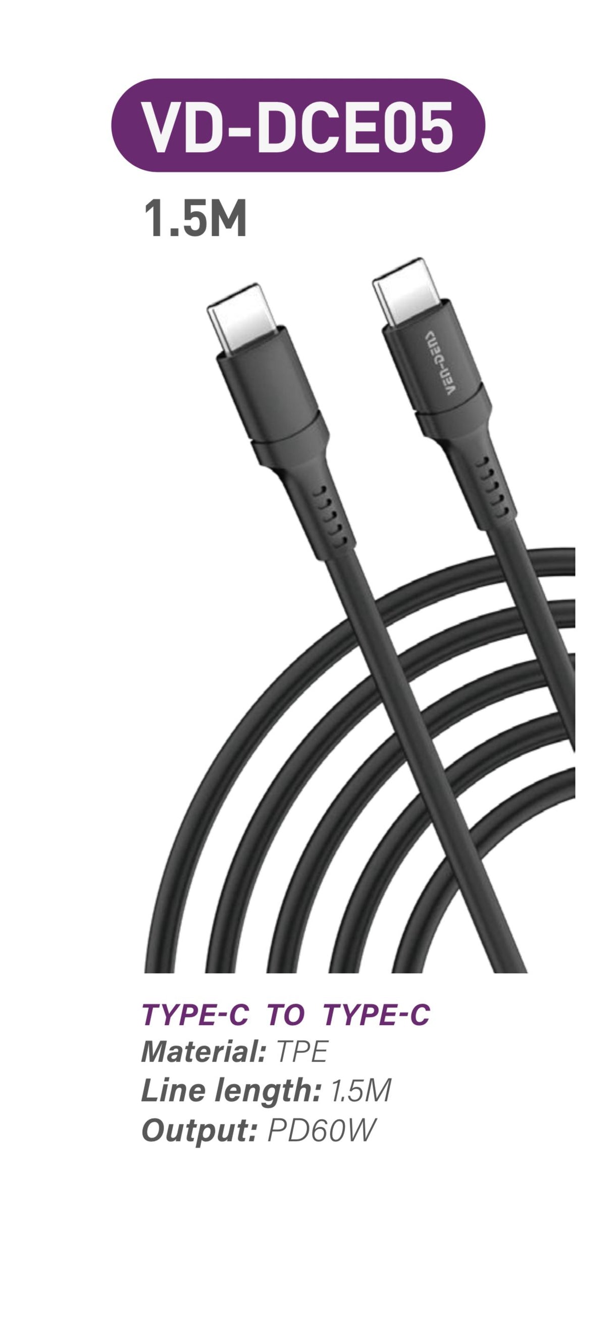 Data Sync & Fast Charging Cable USB C To TYPE C Cable