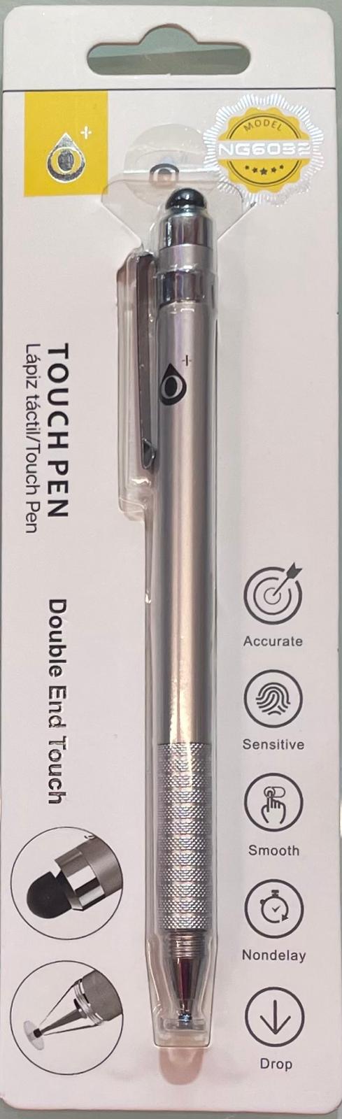 NG6032 Double End Touch Screen Pen for Tablet & Mobiles, Silver