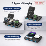 3-in-1 Fast Wireless Charging Station for Phone, AirPods & Smartwatch